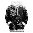 thumbnail image 2 of Christmas Sweatshirts for Women Hooded Hoody Cozy Soft Casual Pullover Long Sleeve Outerwear Daily Streetwear Loungewear Hoodies for Women Black XXS, 2 of 4