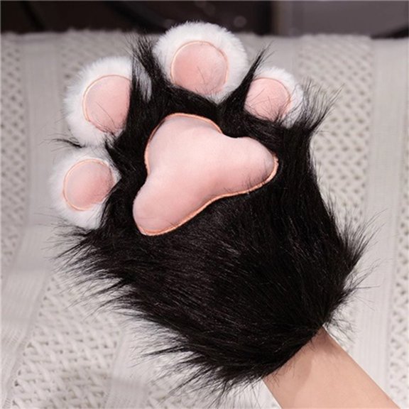 Cute Cat Mittens Adorable Animal For Anime Conventions And Themed Party, 26, Dark Gray