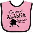 thumbnail image 3 of Inktastic Someone in Alaska Loves Me Boys or Girls Baby Bib, 3 of 4