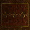 thumbnail image 1 of Ahgly Company Machine Washable Indoor Square Persian Yellow Traditional Area Rugs, 3' Square, 1 of 4