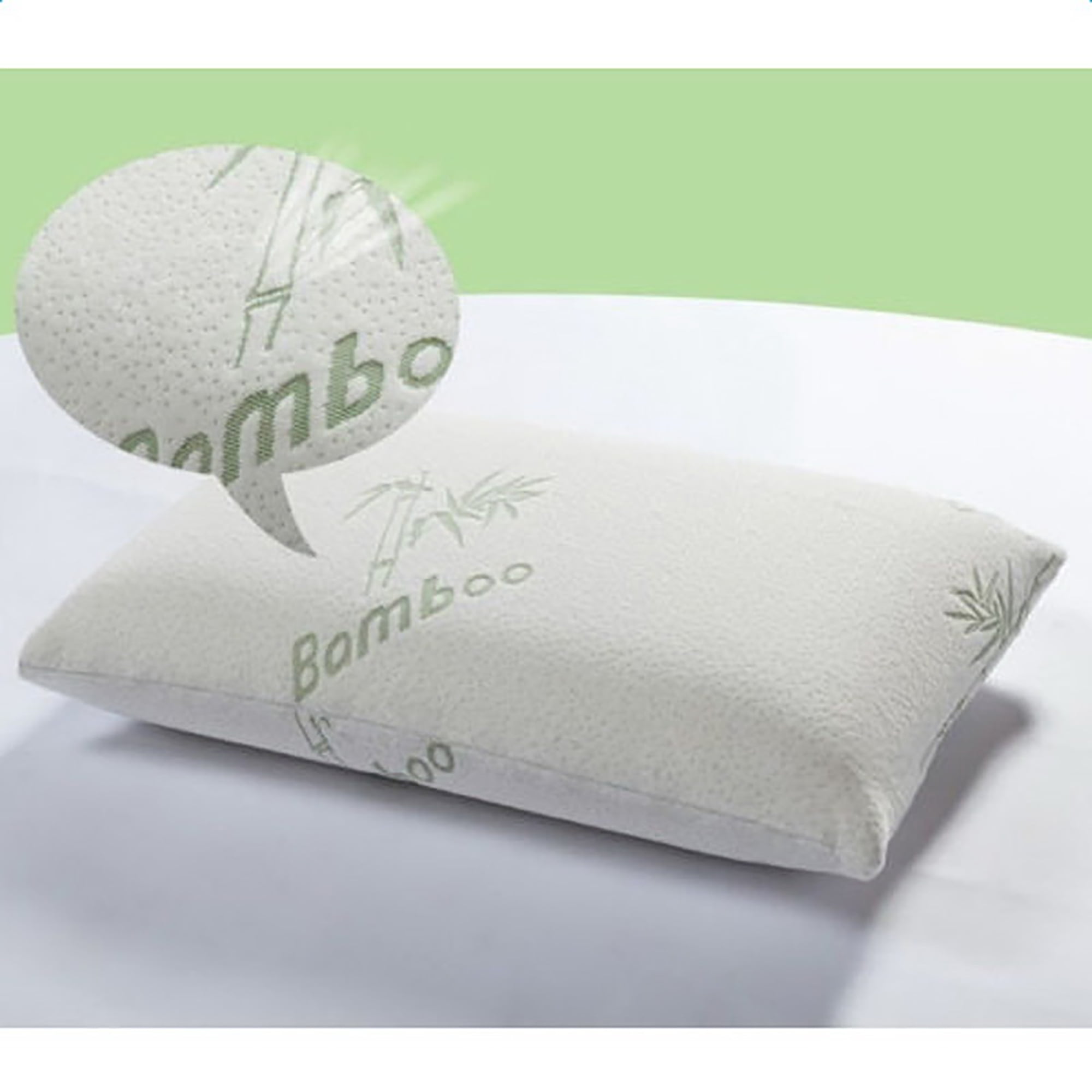 Bamboo Memory Foam Pillow Orthopedic Comfortable Hypoallergenic Twin Queen King 