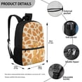 thumbnail image 5 of KUIFORTI Kids Girls Boys Schoolbag Ergonomic Backpack 17 Inch Students School Stationery Bag for Teens Children Toddlers, Cartoon Giraffe, 5 of 6