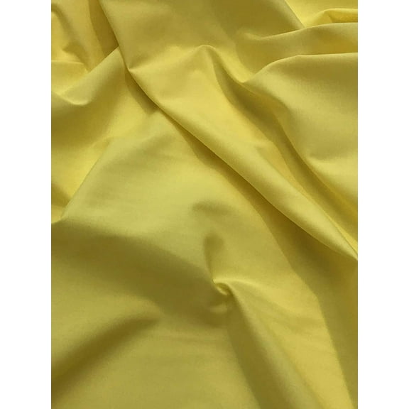Valentina Textile inc, Broadcloth/Poly Cotton Blend Fabric, 58/60" Wide, Sells by The Yard (1 Yard, Yellow)