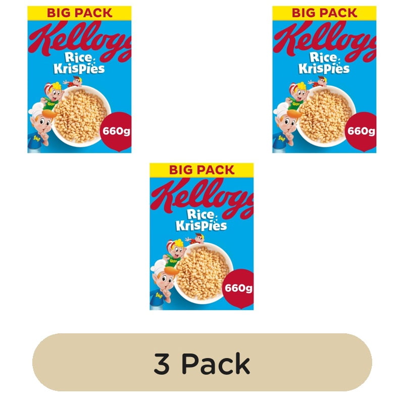 Kellogg's Rice Krispies Breakfast Cereal 660g, British Import (Pack of 3)