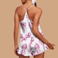 thumbnail image 6 of DeHolifer Pajamas Sets for Women Cute Floral Printed V-Neck Tank Top and Shorts Soft 2 Piece Lounge Set White M, 6 of 8