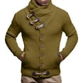 thumbnail image 4 of Thickened Wool Blend Cardigan Sweater for Men, Casual Fashion Stand Collar Winter Wear, 4 of 9