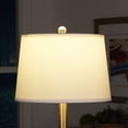 thumbnail image 4 of Mainstays Fabric Drum Lamp Shade with Trim, White, 4 of 5