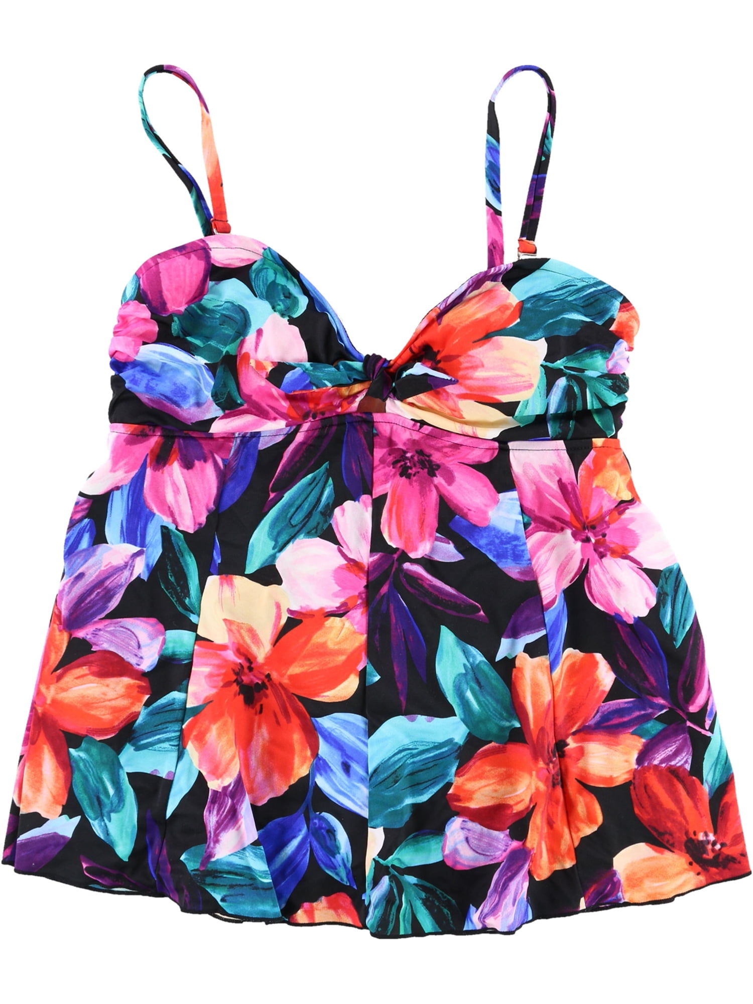 Caribbean Joe - Caribbean Joe Womens Floral Tankini Swim Top black 8 ...