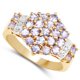 thumbnail image 2 of 14K Yellow Gold Plated 1.62 Carat Genuine Tanzanite & White Diamond .925 Sterling Silver Ring QJ Model, 2 of 4