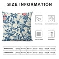 thumbnail image 6 of COMIO Blue and White Chinoiserie Pillow Cover Navy Blue Watercolor Spring Flower Bird Decorative Pillow Covers Vintage Floral Cushion Cover for Home Couch Sofa Bedding,2 pcs White, 6 of 6