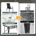 thumbnail image 5 of Pirecart Patio Dining set, Outdoor Furniture Set of 7 with Widened Table and Umbrella Hole, All Weather Patio Dinng Set for Garden, Backyard, Poolside, Black, 5 of 11