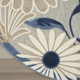 thumbnail image 4 of Nourison Aloha Outdoor Blue Grey 5'3" x Round Area Rug (5 Round), 4 of 9
