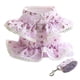 thumbnail image 1 of M Correa para perro, arnés de flores rosa estéreo transpirable, juego de correa para perro Gato, cachorro, 1 of 5