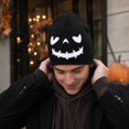 thumbnail image 5 of 22IN Halloween Pumpkin Knit Hat, Jack‑O‑Lantern Skull Cap, Warm Fall Winter Costume Accessory for Men Women Halloween Party &Daily Wear,I, 5 of 7