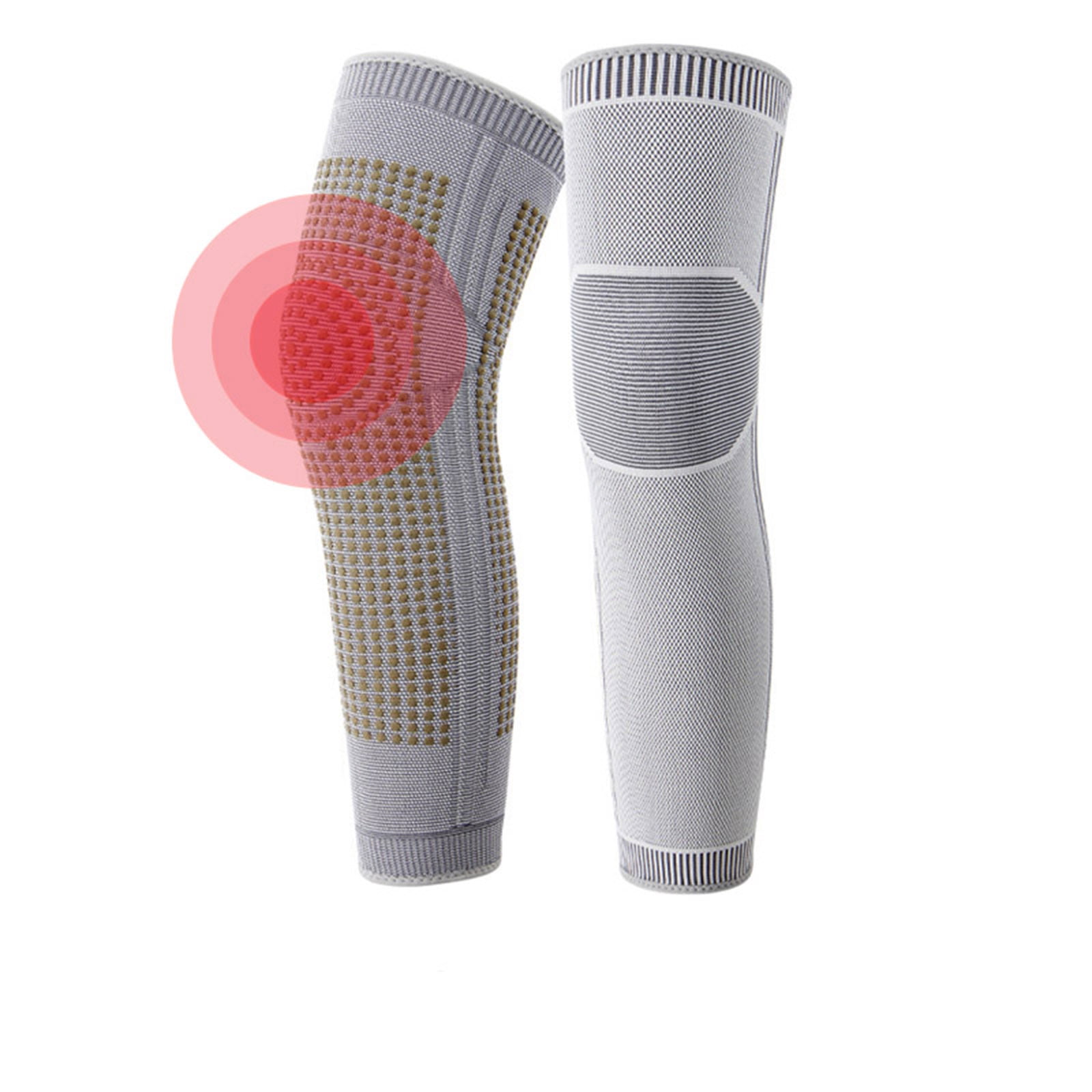 Self-Heated Knee Brace for Men & Women Protection Wormwood Hot Compression Windproof Leg-Warmers Unisex Footless Elderly Cycling Kneepads
