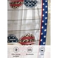 thumbnail image 6 of Sheer Curtains 96 Inches Long, Independence Day Semi Sheer Curtains Light Filtering Window Treatment, American Flag Leopard Print Love Wooden Privacy Voile Drapes for Living Room Bedroom 52x96 Inch, 6 of 7
