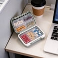 thumbnail image 7 of RYDCOT 1Pcs Small Pill Box with 7 Compartment, Moisture Proof Case, Travel Organizer for Pocket Purse, Daily Portable Medicine Vitamin Container, Fish Oil and Supplement Storage, 7 of 7