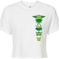 thumbnail image 3 of Star Wars - The Mandalorian Grogu Icons  - Juniors Cropped Short Sleeve Graphic T-Shirt, 3 of 5