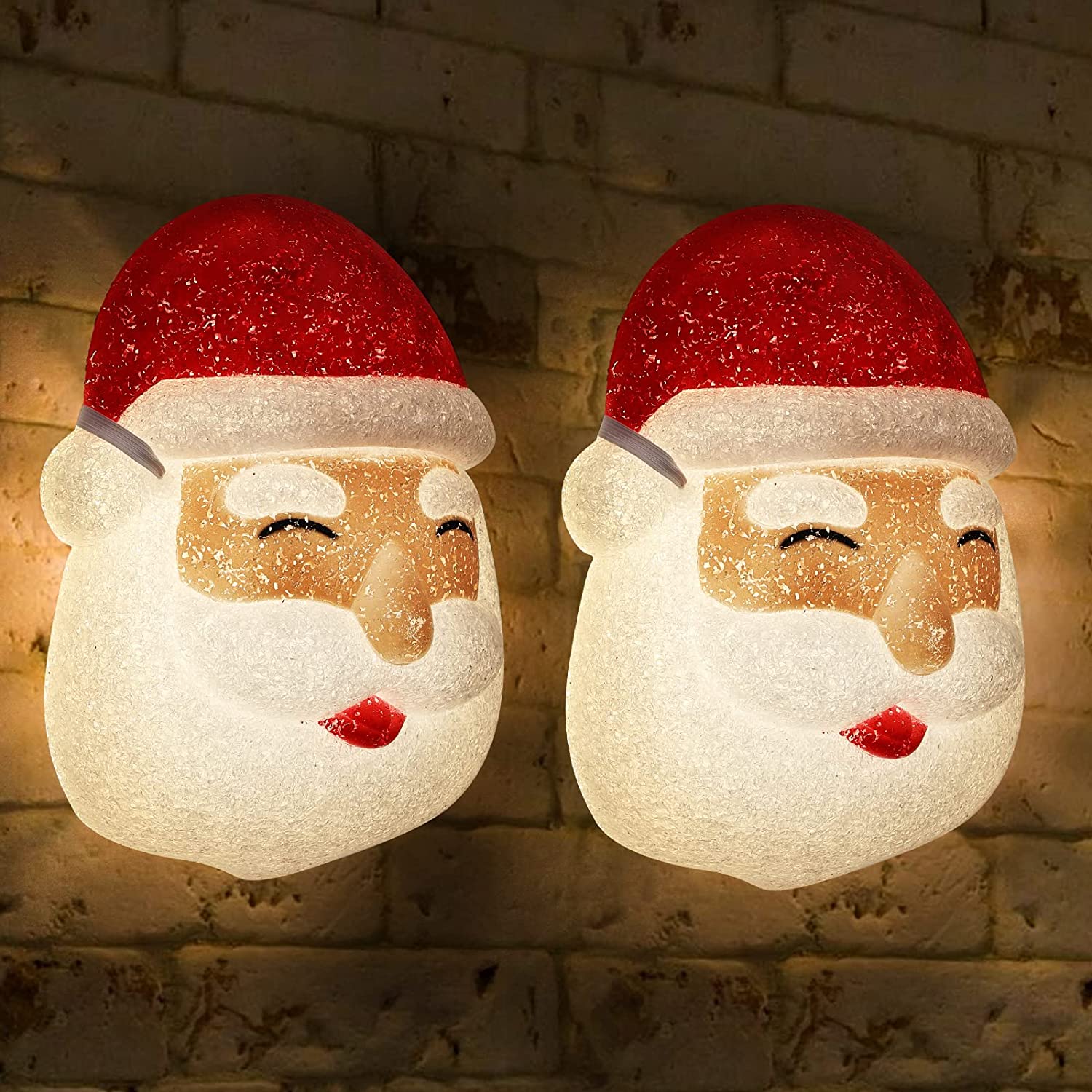 Eoanwu Santa Christmas Porch Light Covers, 2 Pack Christmas Indoor