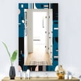 thumbnail image 2 of DESIGN ART Designart 'Retro Blue Style' Mid-Century Mirror - Frameless Printed Wall Mirror 23.7 in. wide x 31.5 in. high, 2 of 4