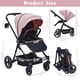 thumbnail image 4 of Cochecito de Bebé – 2 en 1 Convertible – Asiento Reversible y Capazo – Plegado con Una Mano – Respaldo Reclinable – UPF 50+ – Cesta y Reposapiés Ajustable – 5 Puntos – Recién Nacidos y Niños – Ligero, 4 of 7