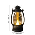 thumbnail image 3 of LED Vintage Lantern Night Light Electronic Candle Lamp Flickering Flameless Light Portable Hanging Lantern for Halloween Christmas Wedding Party Tabletop Home Decor Ambient Lighting Display, 3 of 7
