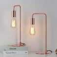 thumbnail image 3 of Set of 2 Industrial Desk Lamps Bedroom Nightstand Table Lamp Metal Edison Light, 3 of 7