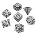 thumbnail image 1 of White 7 Pcs for TRPG DND Dice Set Acrylic Multi-Sided 7-Die, 1 of 5