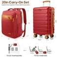 thumbnail image 5 of MIUSSE Carry on Luggage Set 3 Piece Hard Shell Luggage Sets with Spinner Wheels TSA Lock Carry on with Backpack Set, 5 of 8