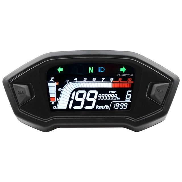Accesorios para motocicletas Modificación de instrumentos LCD Instrumento LCD Tabla de modificación de velocidad y kilometraje retro