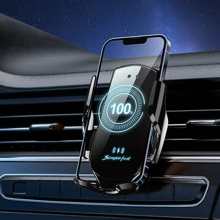 Wireless Charger Cargador de coche inteligente de 15 W, carga inalámbrica rápida para varios tipos de coches, para propietarios de vehículos