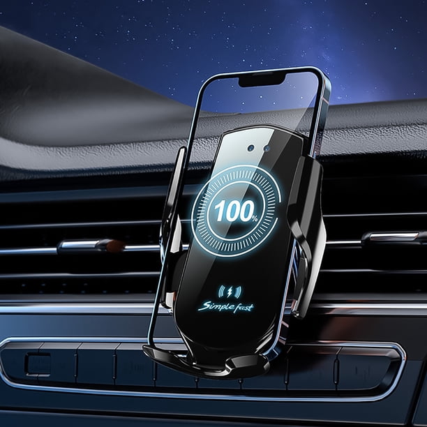Cargador inalámbrico para coche de 15 W, carga rápida, inducción inteligente, escala, control electrónico, telescópico, apto para diversos tipos de coches y teléfonos móviles. Carga inalámbrica.