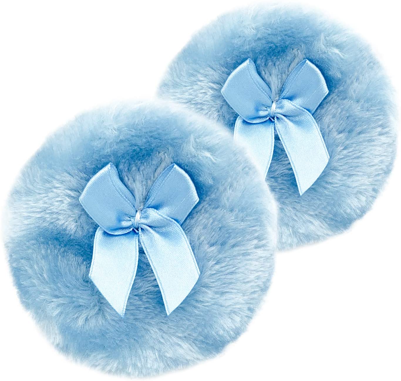 Large Fluffy Powder Puff, Body Cosmetic Powder Puff, Soft Face Body Powder Puff for Baby& Kid& Adult (Blue) - image 1 of 4