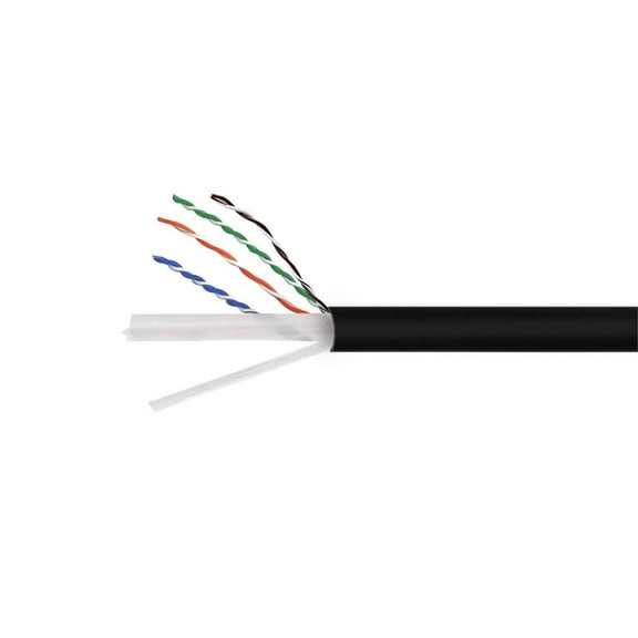 Monoprice Cat6A Plus Ethernet Network Cable - 1000 Feet - Black | 10G, 650MHz, UTP, Solid, Riser-Rated (CMR) 23AWG, Bulk Bare Copper - Entegrade Series