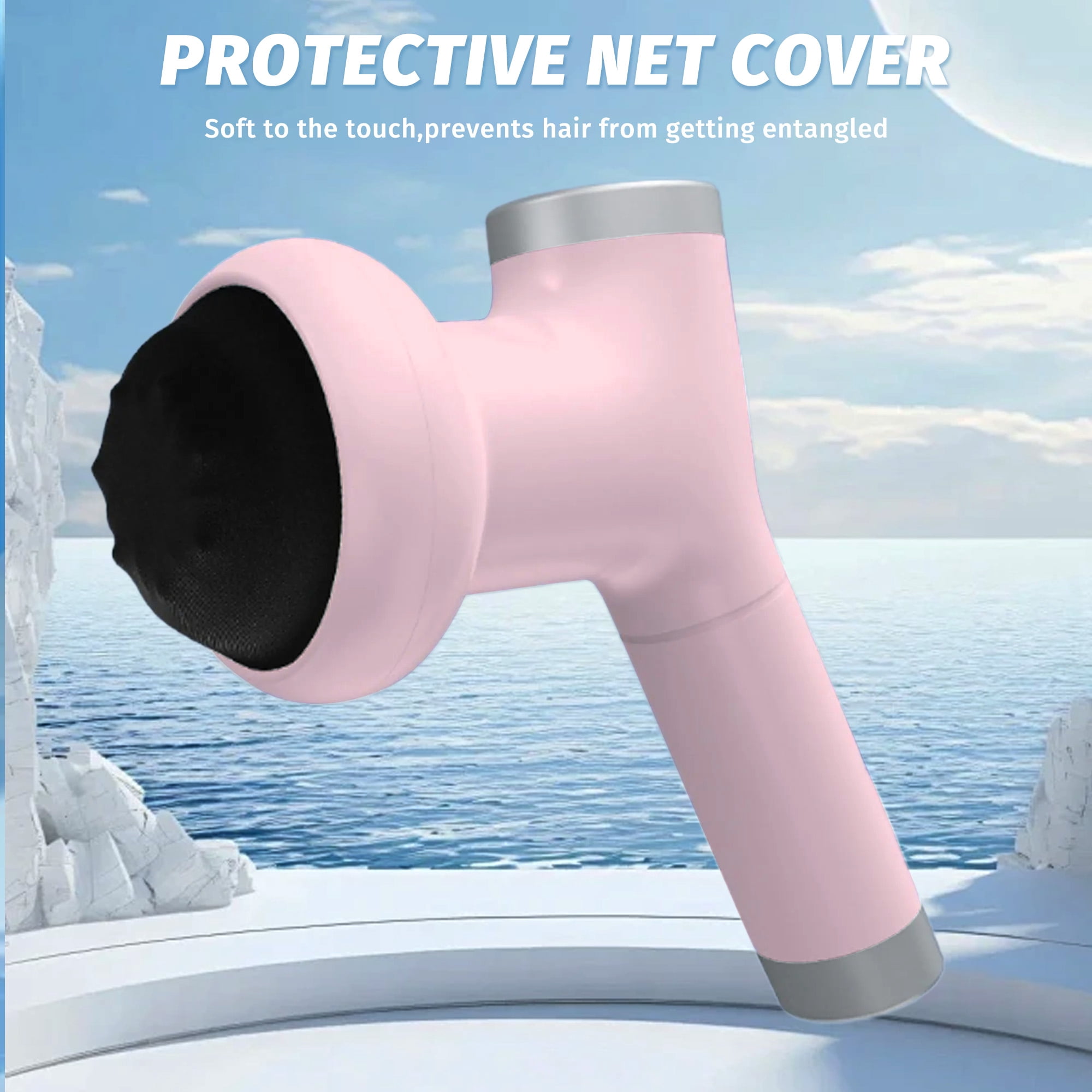 Mifanstech Handheld Back Massager, Ultra-Quiet Powerful Muscle Massager, Deep Tissue Massage Gun, Portable Percussion Massager, Body Relaxation Device featuring 5 Interchangeable Massage Heads, Pink