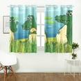 thumbnail image 2 of MKHERT Scary Dinosaurs Window Curtain Kitchen Curtain 26x39 inch,Two Piece, 2 of 3