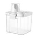 thumbnail image 2 of Recipiente de almacenamiento de grano de grado alimentario - Botes herméticos de cocina de 700 ml y 1300 ml para harina, arroz, judías - transparente, apilable, sin BPA, 2 of 5