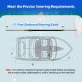 thumbnail image 3 of Mechanical Boat Steering System with 17FT Boat Steering Cable,13.5" boat steering wheel and 3/4 Tapered Rotary Helm, 3 of 7
