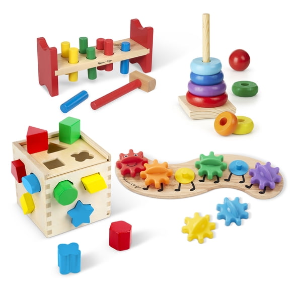 Melissa & Doug 4 Wooden Classic Rainbow Learning Toys