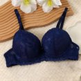 thumbnail image 4 of Perfectbot Women's Lace Push Up Bra Underwire Padded Balconette Plunge Bra for Everyday Wear, 4 of 8