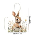 thumbnail image 2 of B Easter Apron With Bunny Print Decorative Kitchen Cooking Apron For Adults Polyester 27X22 Inch Holiday Party, 2 of 7