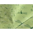 thumbnail image 4 of Ambesonne Dragonfly Quilted Bedspread Set 3 Pcs, Flowers Nature Spring, Queen Size, Hunter Green and Pistachio, 4 of 5