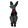 thumbnail image 1 of Northlight Chien Assis avec Collier à Carreaux Décoration de Noël - 14.5 Pouces - Gris et Rouge, 1 of 3