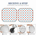 thumbnail image 6 of Qekee Red Blue Polka Dots Foldable Car Sun Shade - 2-Pack, Car Windshield Sunshades, Foldable - Large, 6 of 7