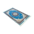 thumbnail image 3 of Luzkey Portable Muslim Prayer Rug Carpet Traditional Multipurpose Fast Drying Polyester for Bedroom Floral Patterns 65x120cm Folable Blue, 3 of 8
