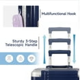 thumbnail image 6 of New York Xpress 20" Zipperless Carry-on Luggage Hardside Suitcase with Double TSA Lock & Aluminum Frame, Blue - AL1377, 6 of 11