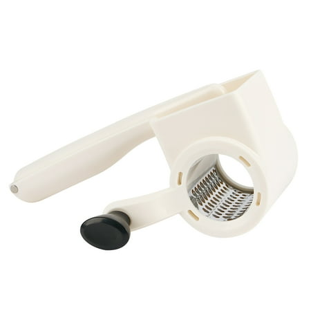 Mainstays Rotary Cheese Grater with Removable Stainless Steel Barrel, White