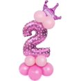 thumbnail image 1 of Globos con números gigantes de 32 pulgadas, decoración de globos con números de helio para fiestas, cumpleaños (número rosa 2), 1 of 5