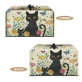 thumbnail image 4 of TSOVTHRID Black Cat Floral Butterfly Print Microwave Oven Dust Cover Heavy Duty Microwave Oven Cover Dust-Proof Kitchen Machine Covers Case Protections for Toaster Oven, 20.9"W x 15.7"D x 12.4"H, L, 4 of 7