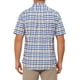 thumbnail image 3 of CAMISAS CHIC para Hombres con Cuello Punto, Manga Corta, a Cuadros, Botón, Camisa de Negocios, L Azul Amarillo, 3 of 6